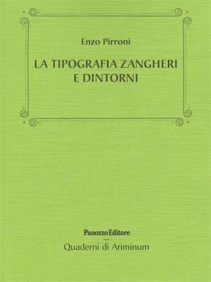 cover image of La tipografia Zangheri e dintorni